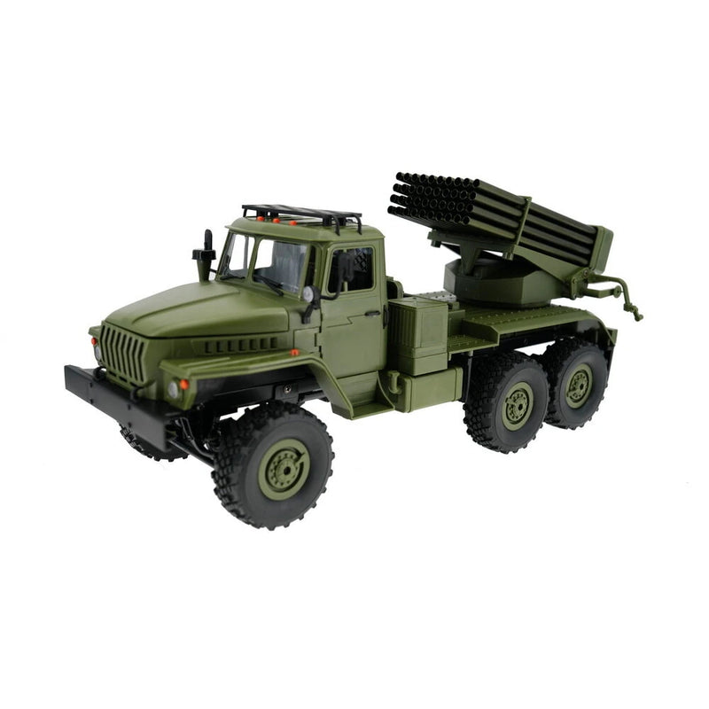 WPL B36-2 1/16 2.4G 6WD RTR Rc Car Hail Rocket Launcher BM-21 Military Truck Rock Crawler Vehicle Models Toy Proportional Control