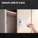 MOES Tuya bluetooth Smart Cabinet Lock App Remote Control IC Card Keyless Entry Unlock Door Locker 250 Users Auto Lock Smart Home Security for Wood Glass Furniture Drawer