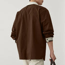 INCERUN Mens Color Block Striped Long Sleeve Shirt Loose Fit Lapel Top Casual Male Clothing S-5XL