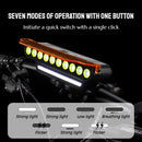 BENGGUO BG-1969 Wireless Remote Control Bicycle Headlight 120dB Horn 10 LED Waterproof Bike Light with Dust Cover