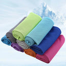 KALOAD 1pcs Portable Quick Drying Summer Cooling Towel with Round Silicone Box Soft Breathable Scarves for Sports Gym Running Yoga Fitness
