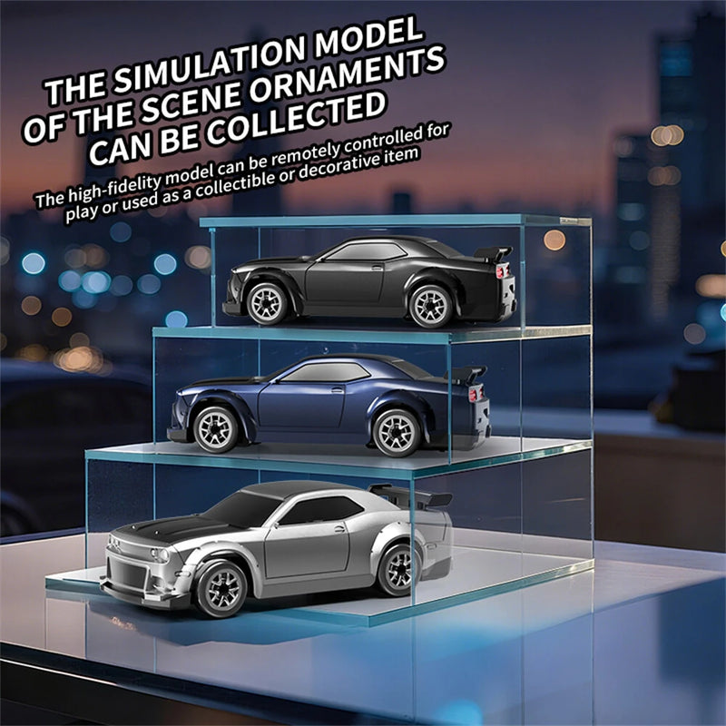 XCL-165 1/64 2.4G 4WD Drift RC Car Mini Racing LED Light Full Proportional Remote Control High Speed On-Road Racing Vehicle Model Boys Gifts Toys
