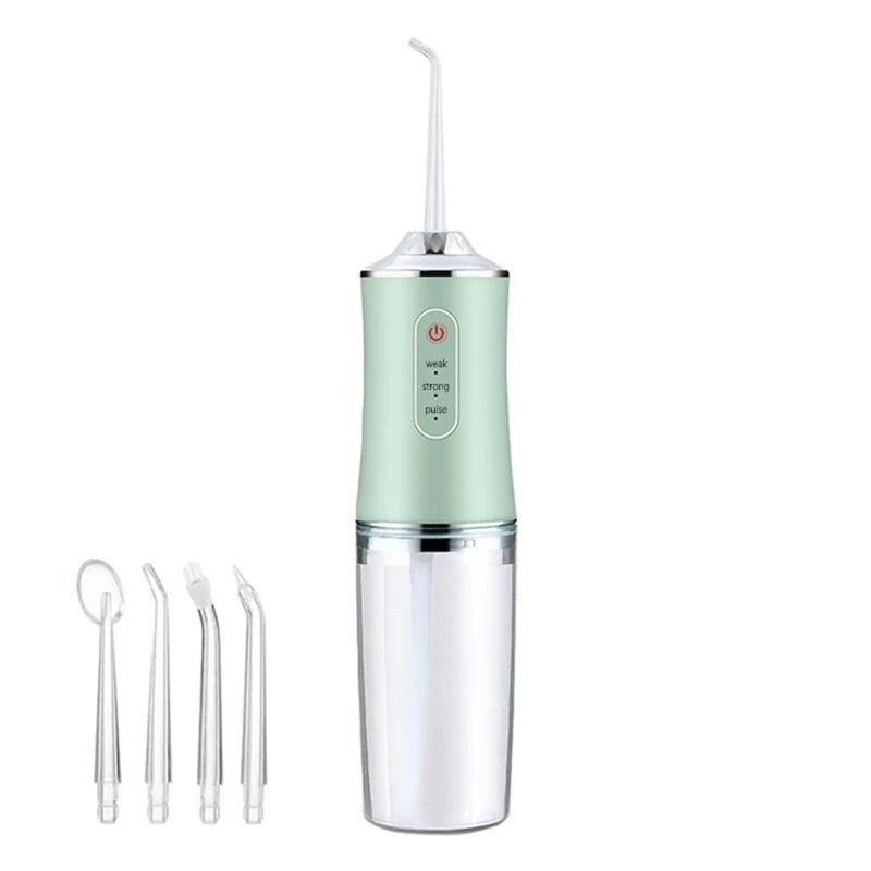 Cordless Dental Oral Irrigator with Adjustable Pressure Modes USB Rechargeable Water Flosser for Travel and Home