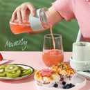 Electric Juicer Wireless Blender 350ml Portable Lightweight Straw Juices Cup Large Capacity USB Charging 6 Blade Reusable Juice Cup