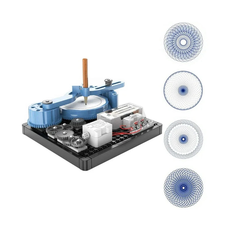 Painter Children DIY Mechanical Plotter Painting Drawing Science Suit Scientific Physics Manual Experiment Educational Science Assembled Circuit Mechanical Early Education Toys