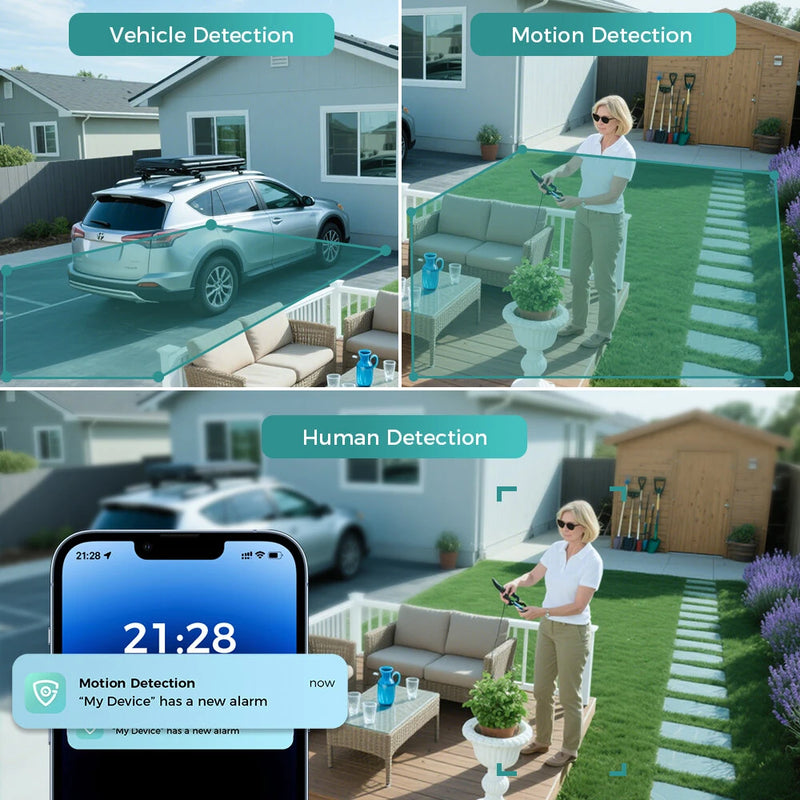 Hiseeu 8MP/12MP PoE IP Camera Human Detect Two Way Audio Color Night Vision ONVIF IP67 Waterproof CCTV Security Cameras