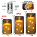 5-Piece Set LED Electronic Candle Acrylic High Simulation Glass Cup LED Swing Wax Plastic Copper Wire Lampwith Remote Control