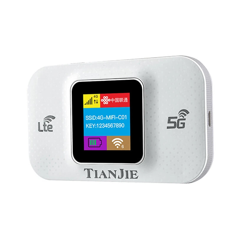 TIANJIE M806 150Mbps Wifi Router 4G Sim Card Wireless Modem FDD/TDD Signal Amplifier Mobile Car WI-FI Mesh with 2100MAh Battery