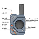 2Pcs AIRITON AI-168 Mini Walkie Talkie 5000mAh Rechargeable Battery Type-C Fast Charging FRS/PMR Long Range Portable Outdoor Communication Two-way Radio