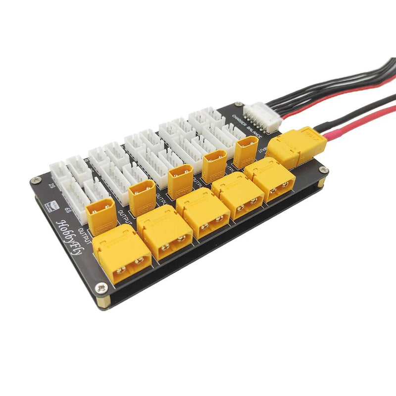 T60 XT30 Lipo Battery Parallel Charging Board 2in1 Support 2S-6S Lipo Battery for FPV Racing Drone Helicopter Airplane RC Car