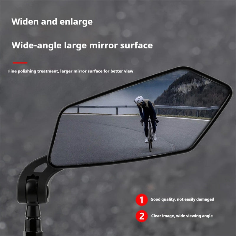 BENGGUO 1 Pair Bicycle Rearview Mirror 360 Rotation Anti-glare HD Wide Range Bike Handlebar Reflector Mirror for MTB Motorcycle E-bike