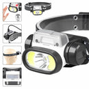 Wave Sensor 2000mAh 400LM 5 Lighting Modes LED Headlamp USB Rechargeable Head Torch COB Outdoor Cycling Adventure Fishing Flashlight Bike Headlamp