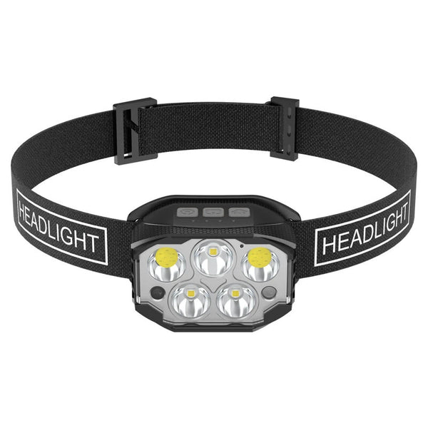 1200LM Super Bright Motion Sensor Headlamp Outdoor Waterproof Head Flashlight USB Charging Headlight for Fishing Camping Search Light