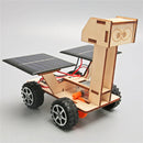 Wooden Solar Power Lunar Exploration Rover Model Assembly Kit DIY Children's Science Experiment Education Puzzle Toy Student Technology Small Production