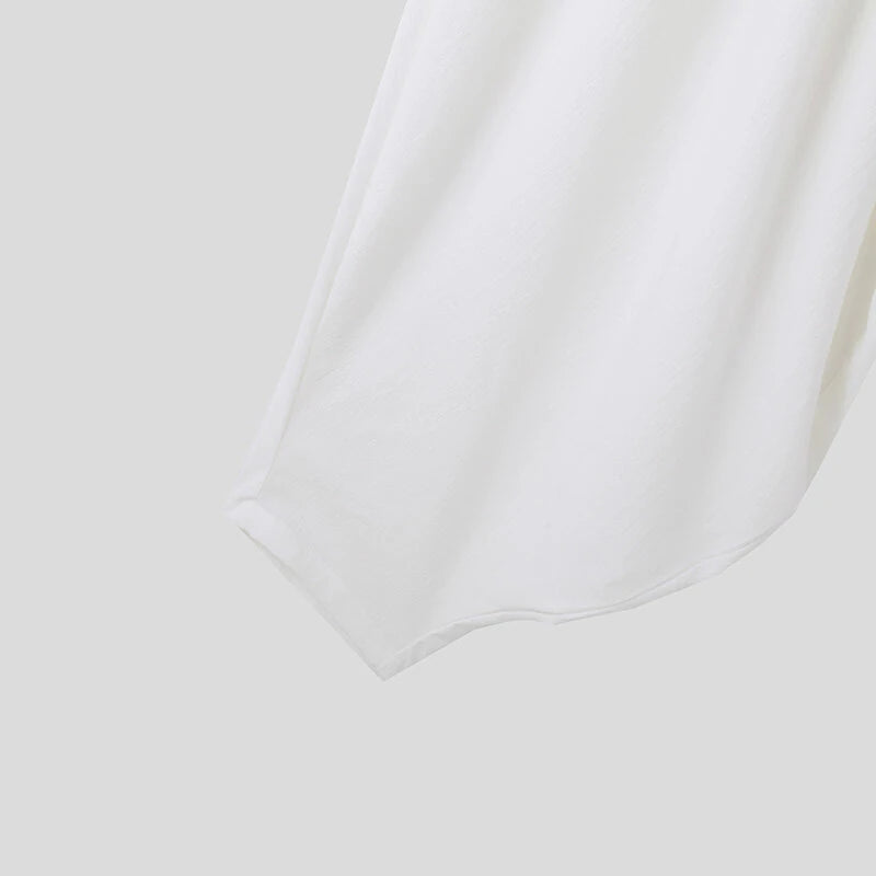 INCERUN Mens Trendy Wide Leg Pants Solid Color Casual Loose Foots-binding Pants Plus Size, Spring Fall, S-5XL