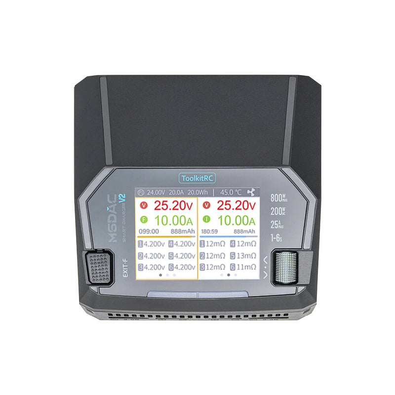 ToolkitRC M6DAC PRO M6DAC V2 18A AC200-300W DC800W Charger IPS 2.8" LCD 320240p for 1-6S LiPo LiHV LiFe Lilon LTO 1-16S NiMH 1-10S Pb Battery