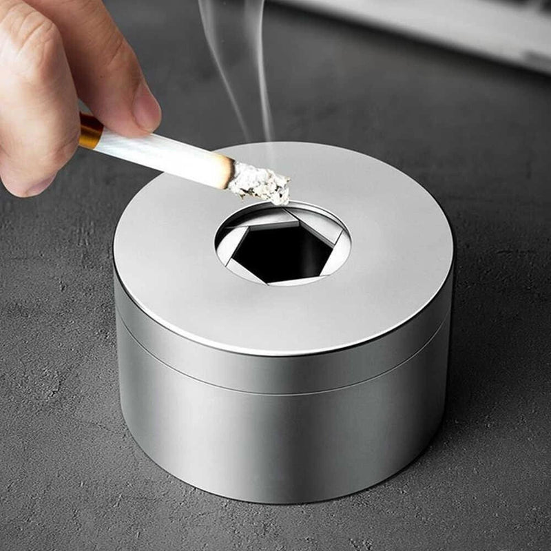 NIKOLATOY Handmade Alloy Openable Mechanical Ashtray Desktop Ornaments Science Discovery Toys