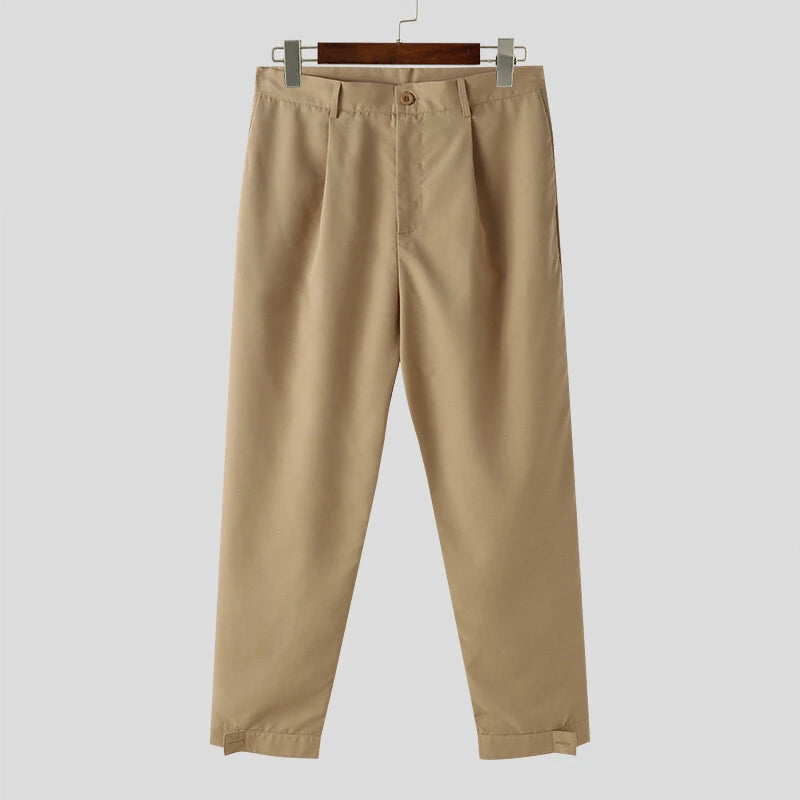 INCERUN Mens Two-piece Suits Trendy Sleeveless Double-breasted Suit Vest + Pants Casual Set Casual Sets Male Plus Size