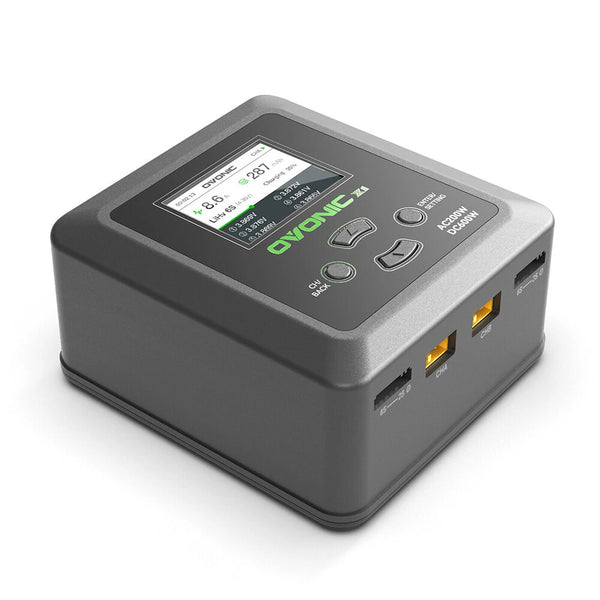OVONIC X1 Dual AC 200W DC 600W 15A RC Lipo Battery Balance Charger for Lipo/Life/NiCd/NiMH/LiHV Batteries