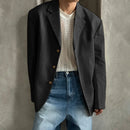 INCERUN Mens Casual Loose Fit Long Sleeve Blazer Fashionable Versatile Solid Color Suit Outwear Top for Men