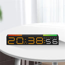 RGB Light Table Clock LED Alarm Clock Speaker Display Colorful 3 Levels Brightness Dual Mode LED Lamp Strip Rhythm Pickup Design for Home Desktop