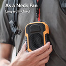 Hanging Waist Fan Portable Outdoor Sports 6000mAh High Capacity Battery Life Two-Way Rechargeable Multipurpose Neck Fan Strong Wind Power Polymer Lithium Battery