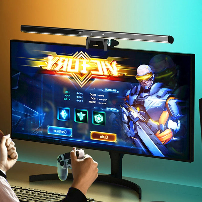 BlitzWolf BW-CML6 RGB Gaming Monitor Light Bar with Wireless Remote Control, Dynamic Pickup, Stepless Dimming/Color Temperature, Dual Light Source, Asymmetric Optical Design Eye Protection Anti-Glare for Home Office PC Computer