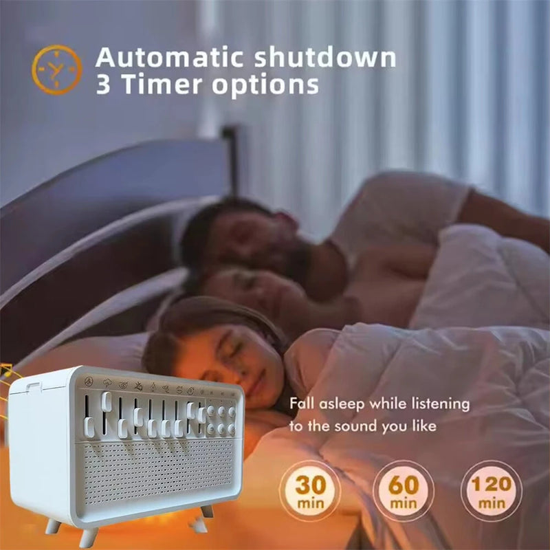 Tevorex 3 in 1 Bluetooth White Noise Machine with Aroma Diffuser,Humidifier & Night Light 8 Natural Sounds,3-Level Dimming for Sleep Therapy