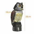 Outdoor Owl Bird Repellent Mouse Deterrent with Electronic Shake Head Feature Generic Realistic 360 Degree Rotating Bird Repellent Owl Decoy Bird Scare Sound and Shadow Control Garden Yard Decor