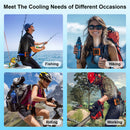 IPRee Portable Waist Fan 10000mAh USB Rechargeable Fan Outdoor Waist Clip Camping Fan Mini Hang Neck Fan with LED Light and Power Bank for Sports, Outdoor Work