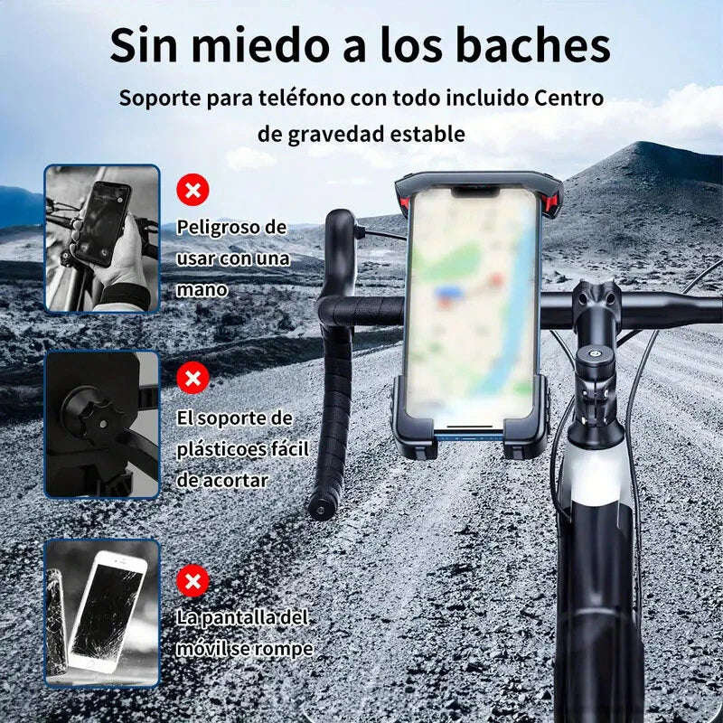 XANES Bicycle Handlebar Phone Holder Adjustable Shockproof Extremely Firm Grip Mobile Stand for MTB Motorcycle