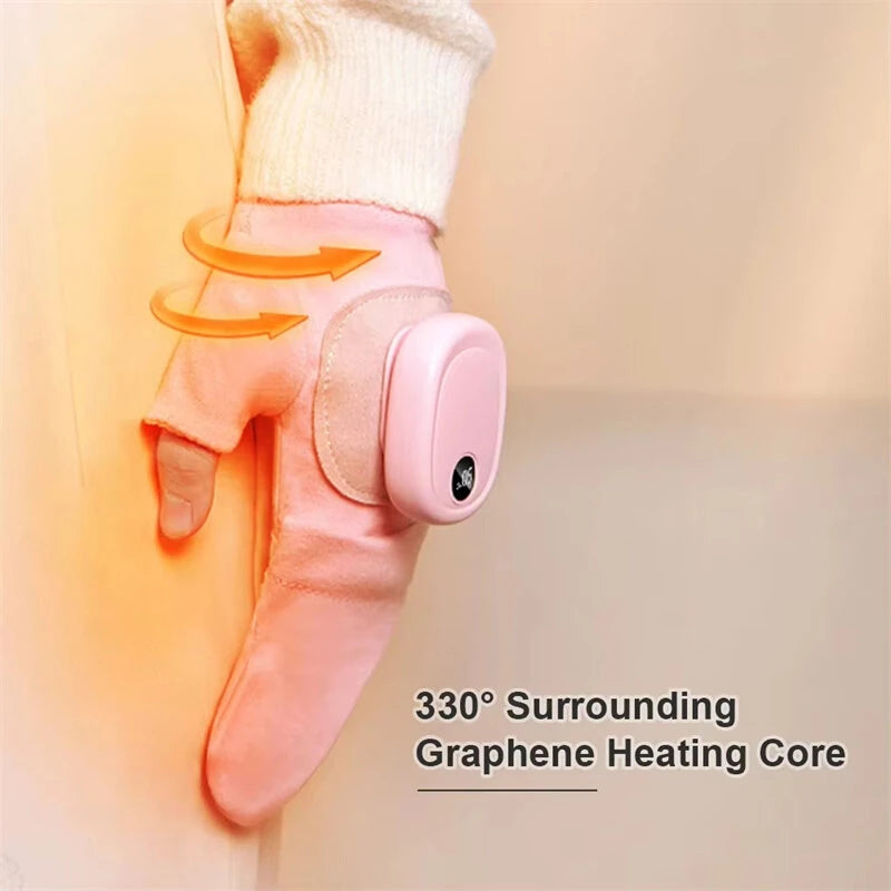 TENGOO Electric Heating Gloves USB Rechargeable 3 Speed Temperature Warm Waterproof Winter Outdoor Travel Gloves