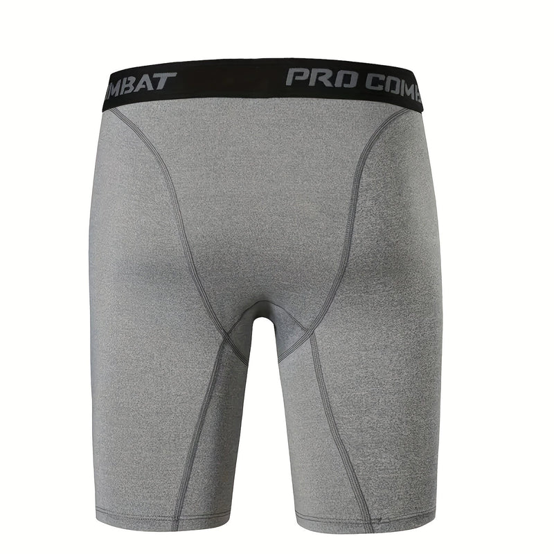 3 Pack Running Shorts Gym Workout Athletic Training Compression Underwear Cool Quick Dry Men's Underwear Long Leg Boxer Shorts