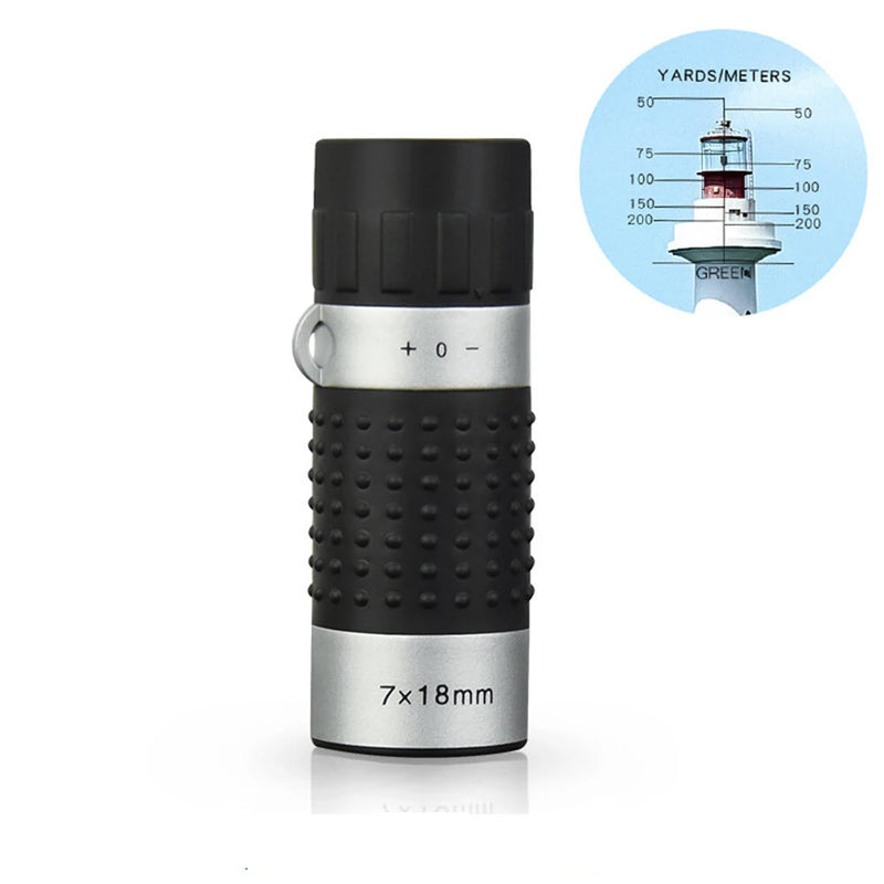 IPRee Rangefinder Telescope 7x18 Golf Monocular Distance Meter Range Finder Pocket Scope Optical Instrument Outdoor Hunting Hiking