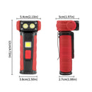 Mini Convenient Rotating Flashlight 6 Modes Adjustable Portable Emergency COB Floodlight Magnetic Work Light For Camping Fishing