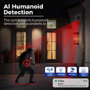 Hiseeu WSA18 8MP 4K 5X Zoom WiFi PTZ IP Camera Three Lens Three Screen Outdoor Camera Auto Tracking 2-Way Audio Video Surveillance CCTV Camera P2P ICSEE APP