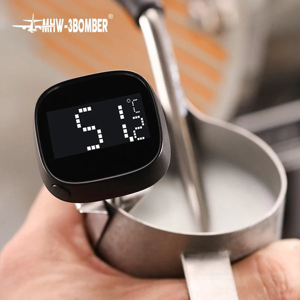 MHW-3BOMBER Electronic Digital Thermometer Digital Display Thermometer for Food Preparation Hand Brewed Coffee Milk Latte Art Milk Foam Temperature Needle