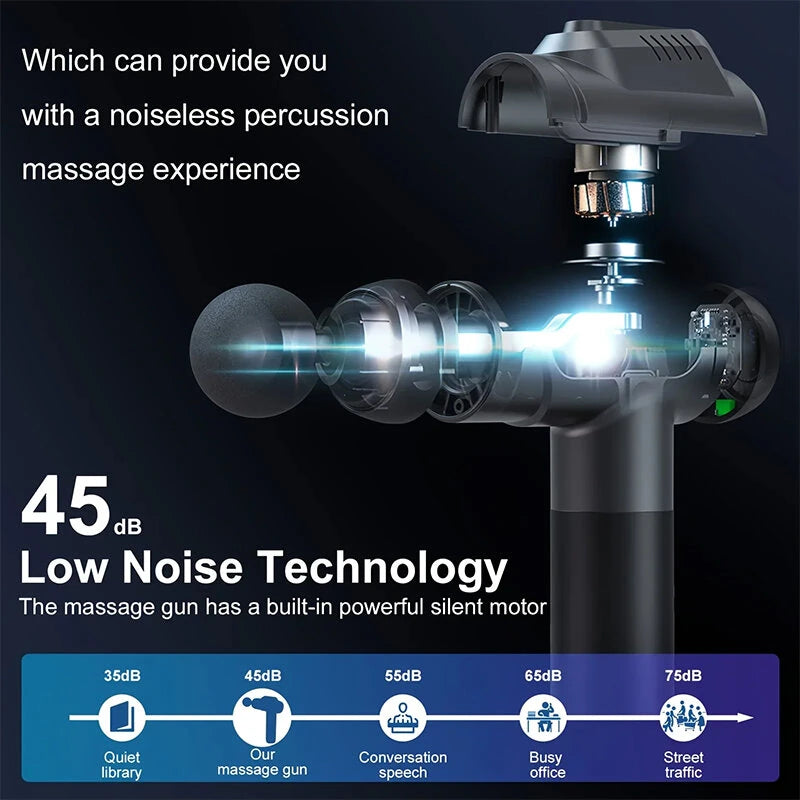 Konka A2 Massage Gun 8 Message Heads 99 Adjustable Gears Fascia Gun Brushed Motor 1500mAh Battery