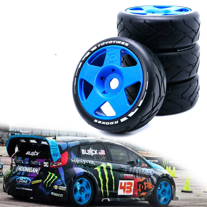 4PCS 1/8 Rally Drift On-Road Tires Wheels 17mm Hex for ARRMA INFRACTION LIMITLESS FELONY F1 ZD RC Car Vehicles Model Parts
