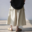 INCERUN Men Casual Wide Leg Pants Lightweight Solid Color Loose Fit Straight Wide-leg Trousers for Men, Plus Size S-5XL