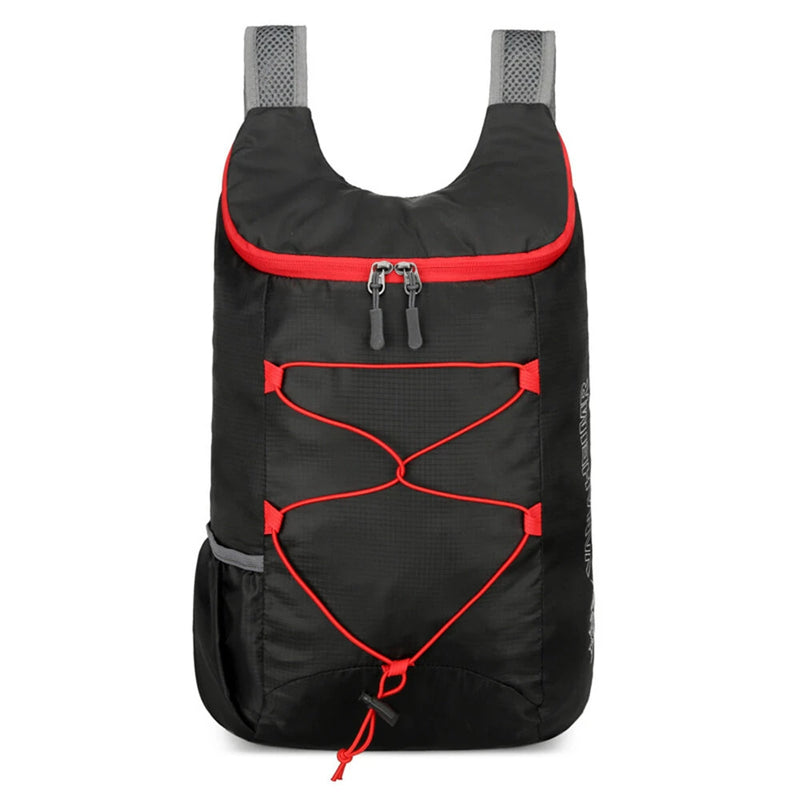 IPRee Multifunctional Outdoor Folding Backpack High Density Lightweight Waterproof Nylon Fabric Sports Bag for Camping Hiking Travel