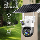 V380 Dual-Lens 4MP Solar Wireless WIFI IP Camera Outdoor 200MP+200MP 360-Degree View IP66 Waterproof Two-Way Audio PIR Motion Detection WiFi Security