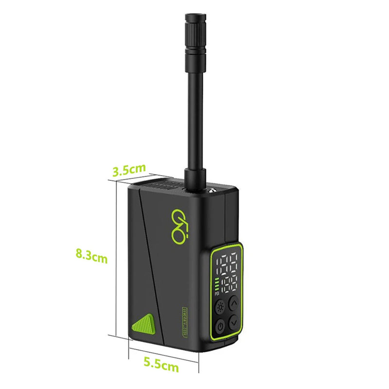 XANES Portable 150PSI Universal Double Display Electric Bike Air Pump with Auto Shut Off Emergency Light Suitable For Bicycles Car Motorcycle Tires