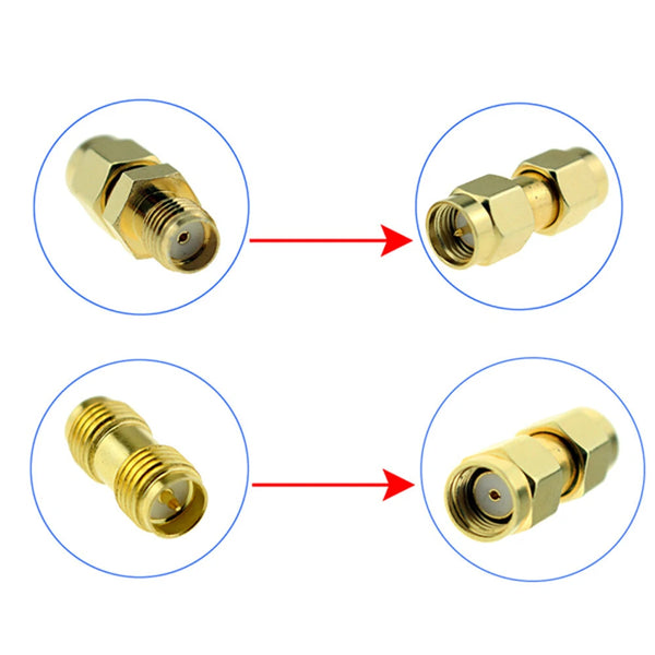 18pcs 1.2G 5.8G FPV Telemetry Antenna Adapter SMA RP-SMA Gain Antenna Connector