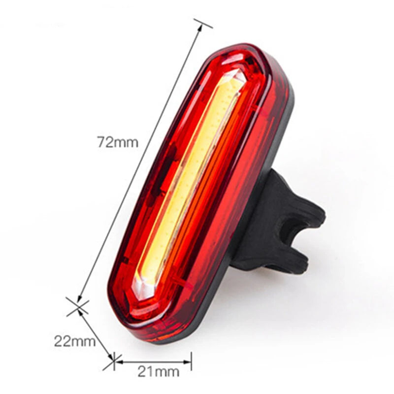 Bike Taillight 600mAh Battery 4 Light Modes USB-C Rechargeable IPX6 Waterproof Wear-resistant Lightweight Bicycle Rear Light for Night Cycling