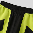 INCERUN Mens Color-Block Spliced Design Pant Fashion Elastic Waist Loose Fit Pants