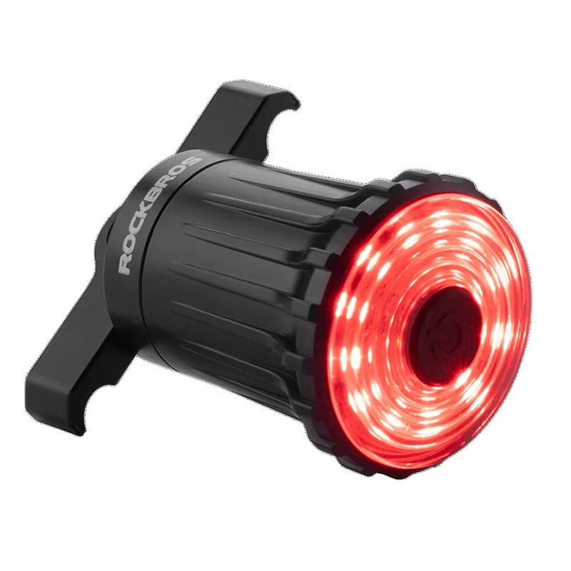 ROCKBROS WR05 100LM Smart Smart Brake Bicycle Taillight 7 Lighting Modes USB Charging 500mAH Bike Rear Light for Outdoor Night Warning Safe Cycling