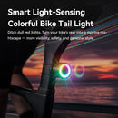 ROCKBROS Q1 Ultra RGB Bike Taillight Waterproof Brake Sensing Bike Rear Light 300mAh Battery Type-C Rechargeable Cycling Safe Taillight