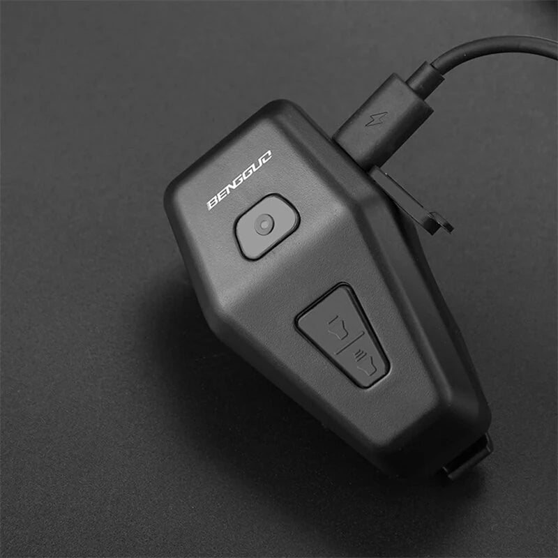 BENGGUO BG-3510 USB Electric Bike Bell Bike Motorcycle Electric Bell Horn With Anti-Theft Alarm Rechargeable Warning Safety Bell for Cycling