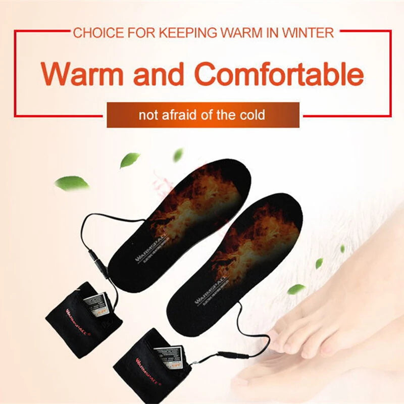 TENGOO Batteries Heated Shoe Insoles Feet Warm Sock Pad Mat Electrically Heating Insoles Washable Warm Thermal Insoles Unisex